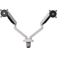 ONE FOR ALL Universeller Gaming Dual Monitorarm (DM8220), Monitorhalterung weiß, RGB