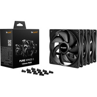 be quiet! Pure Wings 3 120mm PWM 3-Pack, Gehäuselüfter schwarz, 3er-Pack, 120 mm