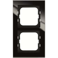 Busch-Jaeger Abdeckrahmen 2-fach, Abdeckung schwarz (glänzend), Retail