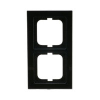 Busch-Jaeger Abdeckrahmen 2-fach, Abdeckung schwarz (glänzend), Retail