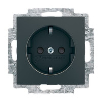 Busch-Jaeger Schutzkontakt Steckdosen-Einsatz 20 EUCB-15-914 schwarz, Retail