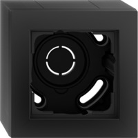 Gira Aufputzgehäuse einfach mit Abdeckrahmen für modulare Installationsschalterprogramme schwarz, Retail