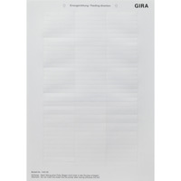 Gira Beschriftungsbogen 51,2 x 7 Millimeter Vorgestanzte Beschriftungsbögen aus PET-Folie im DIN A4 Format Retail