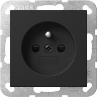 Gira Steckdose mit Erdungsstift 16 Ampere 250 Volt und erhöhtem Berührungsschutz System 55 schwarz (matt), Retail