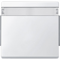 Merten Wippe mit Schriftfeld, einteilige Wippe, geeignet für Schalter und Taster, Typ 343919 weiß (glänzend), Retail