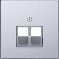 Merten Zentralplatte 2fach, Abdeckung edelstahl, Retail