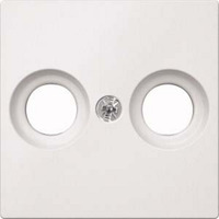 Merten Zentralplatte für Antennendose, Unterputz, Kunststoff, matt, 56 x 56 x 9 Millimeter weiß (matt), Retail