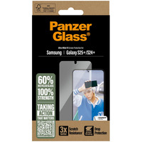PanzerGlass Displayschutz Ultra-Wide Fit, Schutzfolie transparent, Samsung Galaxy S25+ / S24+, EasyAligner