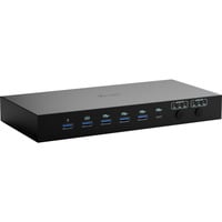 i-tec USB-C KVM Docking Station, Dockingstation schwarz, für Drei Ausgangsgeräte, Zwei Displays, Power Delivery