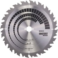 Bosch Professional PRO Construct Wood Kreissägeblatt, Ø 315mm, 20Z Bohrung 30mm, für Tischkreissägen