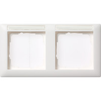 Gira Rahmen 2fach Rahmenweiß glänzend mit Schriftfeld weiß (glänzend), Retail