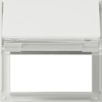 Gira Zentralplatte Klappdeckel mit Schriftfeld TX44 weiß, Retail