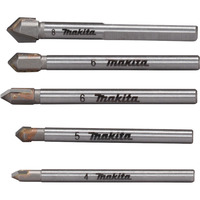 Makita Glas- und Fliesenbohrer-Satz 5-teilig, E-25410 mit Rundschaft