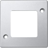 Merten Rahmen einfach matt mit verschließbaren Befestigungslöchern, Aluminiumdruckguss silber, Retail