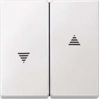 Merten Wippe für Rollladenschalter und Wipptaster Einsatz, Typ 435519, zweiteilige Wippe weiß (matt), Retail