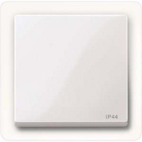 Merten Wippe für Wechselschalter, Kreuzschalter und Taster, Schutzart IP 44, glänzend weiß (glänzend), Retail
