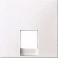 Merten Zentralplatte für RJ12 Telefonsteckdosen-Einsätze weiß, Retail