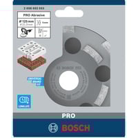 Bosch PRO Abrasive Diamant-Topfscheibe, Ø 125mm, Schleifscheibe Bohrung 22,23mm, für Beton- und Winkelschleifer