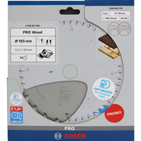 Bosch Professional PRO Wood Cordless Kreissägeblatt 165 mm 2 Stück, Promo-Pack