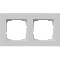 Gira Abdeckrahmen 2-fach flach, Abdeckung grau, Retail