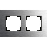 Gira Abdeckrahmen zweifach, Abdeckung edelstahl, Retail