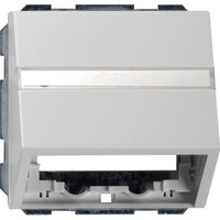 Gira Datenhaube mit Tragring und Beschriftungsfeld für Einschübe Kommunikationstechnik, Abdeckung grau, Retail