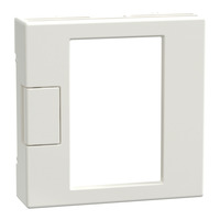 Merten Zentralplatte für Raumtemperaturregler mit Netztrennung, glänzend, Thermoplast weiß (glänzend), Retail