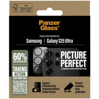 PanzerGlass PicturePerfect Kameraschutz, Schutzfolie transparent/schwarz, Samsung Galaxy S25 Ultra