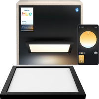 Philips White Ambiance Aurelle quadratische Panelleuchte, LED-Leuchte schwarz