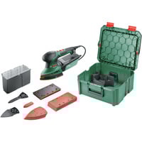 Bosch Multischleifer PSM 200 AES + 29-teiliges Zubehör-Set grün, 200 Watt, SystemBox