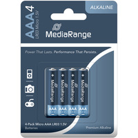 MediaRange Premium Alkaline Batterien, Micro AAA|LR03|1.5V, 4er 4 Stück, AAA