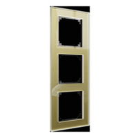 Merten Echtglasrahmen dreifach gold, Retail