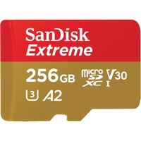 SanDisk Extreme 256 GB microSDXC, Speicherkarte UHS-I U3, Class 10, V30, A2