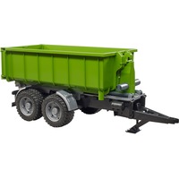 bruder 02035 Hakenlift-Anhänger für Traktoren, Modellfahrzeug grün/schwarz