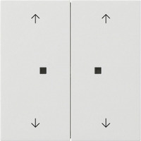 Gira Wippe zweifach mit Pfeilsymbolen und Kontrollfenster Flächenschalter weiß, Retail