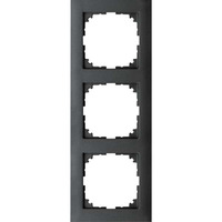 Merten Rahmen dreifach, Thermoplast edelmatt, Schutzart IP20, Maße 90x234x12 mm anthrazit, Retail