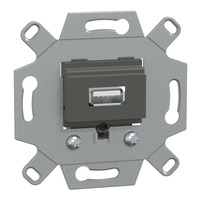 Merten USB Anschlussdosen Einsatz 1 fach, Befestigung/Montage grau, Retail