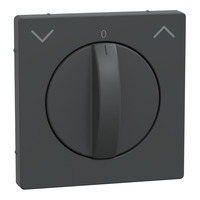 Merten Zentralplatte Rolltast-Rastschalter Einsatz Thermoplast lackiert matt anthrazit, Retail