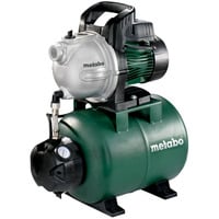 Metabo HWW 4000/25 G (600971000) Hauswasserwerk, Pumpe grün/schwarz, 1100 Watt