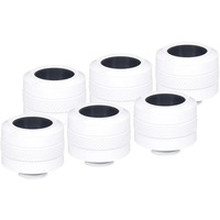 Alphacool Eiszapfen PRO 16mm HardTube Fitting G1/4 - White, Verbindung weiß, 6er Set