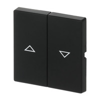 Busch-Jaeger Wippe für Jalousieschalter und Taster zweiteilig matt schwarz, Retail