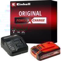 EINHELL PLUS Power-X-Change Starter-Kit, 18Volt 4Ah, Set schwarz/rot, Akku + Ladegerät