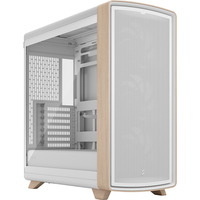 Fractal Design Summit Chalk White TG Clear Tint, Tower-Gehäuse weiß/holz