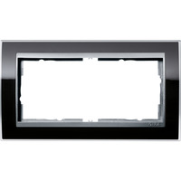 Gira Abdeckrahmen 2-fach ohne Montagerahmen, Abdeckung schwarz, Retail