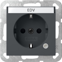 Gira Steckdose Kontroll und Beschriftungsfeld anthrazit, Retail