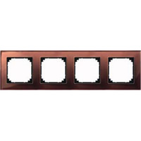 Merten Rahmen Glas vierfach für Senkrecht- und Waagerechtmontage braun, Retail
