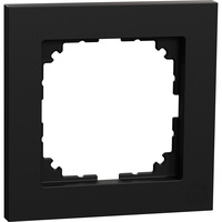 Merten Rahmen einfach matt lackiert aus Thermoplast für Unterputzmontage, Schutzart IP20 schwarz (matt), Retail