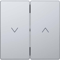 Merten Wippe Edelstahl Rollladenschalter Typ MEG3855-6036, einteilige Wippe, lackiert edelstahl, Retail