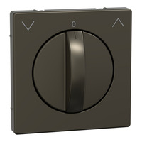 Merten Zentralplatte mit Rollladen-Tast-Rastschalter-Einsatz aus Metall bronze, Retail