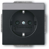 Busch-Jaeger Schutzkontaktsteckdose Einsatz 20 EUCNB-885 schwarz (matt), Retail
